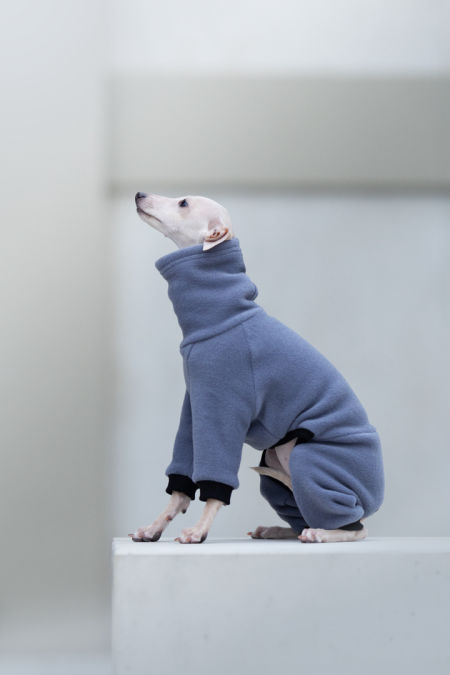 Fleece jumpsuit PUPPY - different colors - GreyIggy image 4